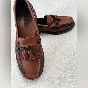 Deer Stags Newport Men’s Brown & Black Tassel Loafers Size 8M